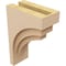 Ekena Millwork 6"W x 12"D x 18"H Classic Rockford Rough Cedar Woodgrain TimberThane Corbel, Primed Tan CORUR06X12X18ROCRCPR - alternate 6